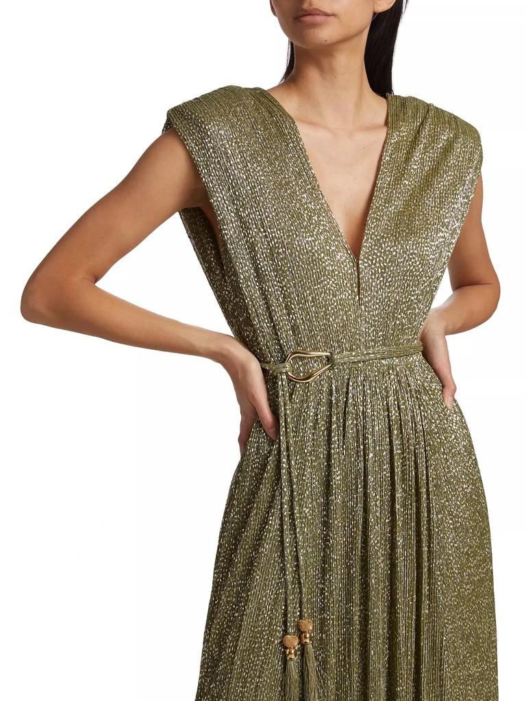 Sabina Musáyev Savory Metallic Sleeveless Gown 7