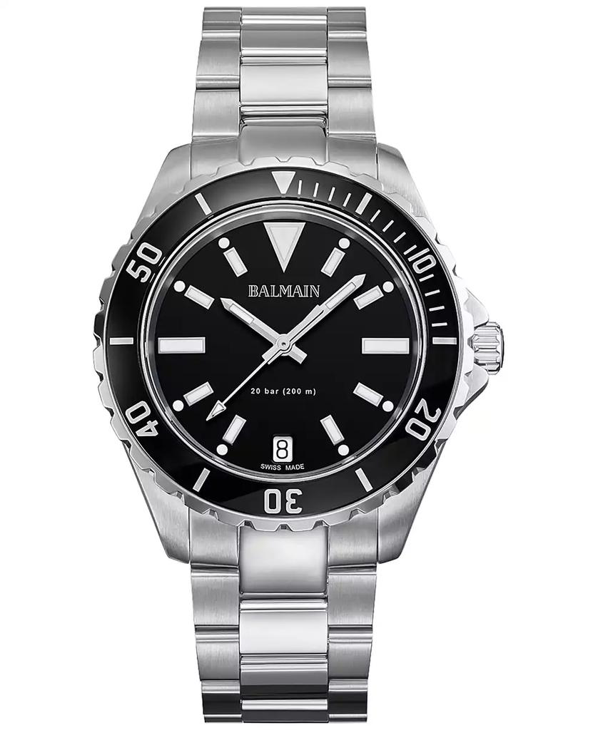 Balmain Men's Swiss Ophrys Black Rubber Strap Watch 43mm - Men's