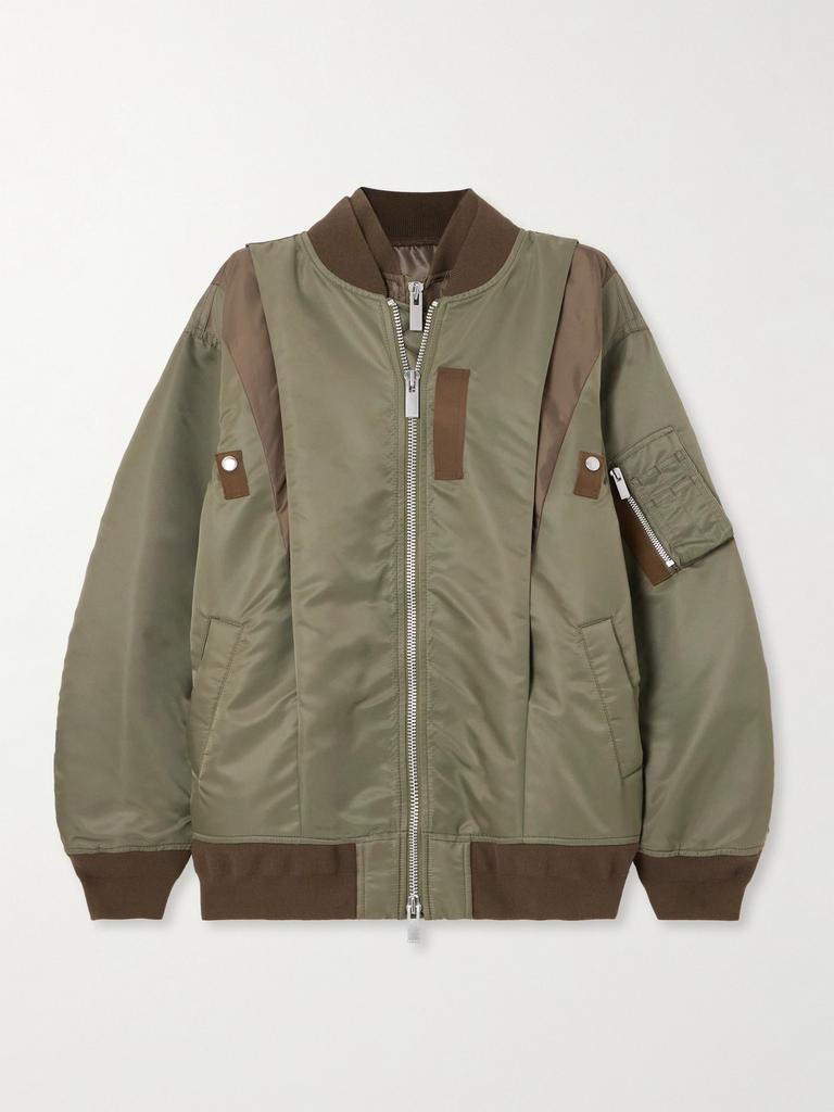 Sacai WOOL MELTON X NYLON TWILL QUILTED COAT - Coats