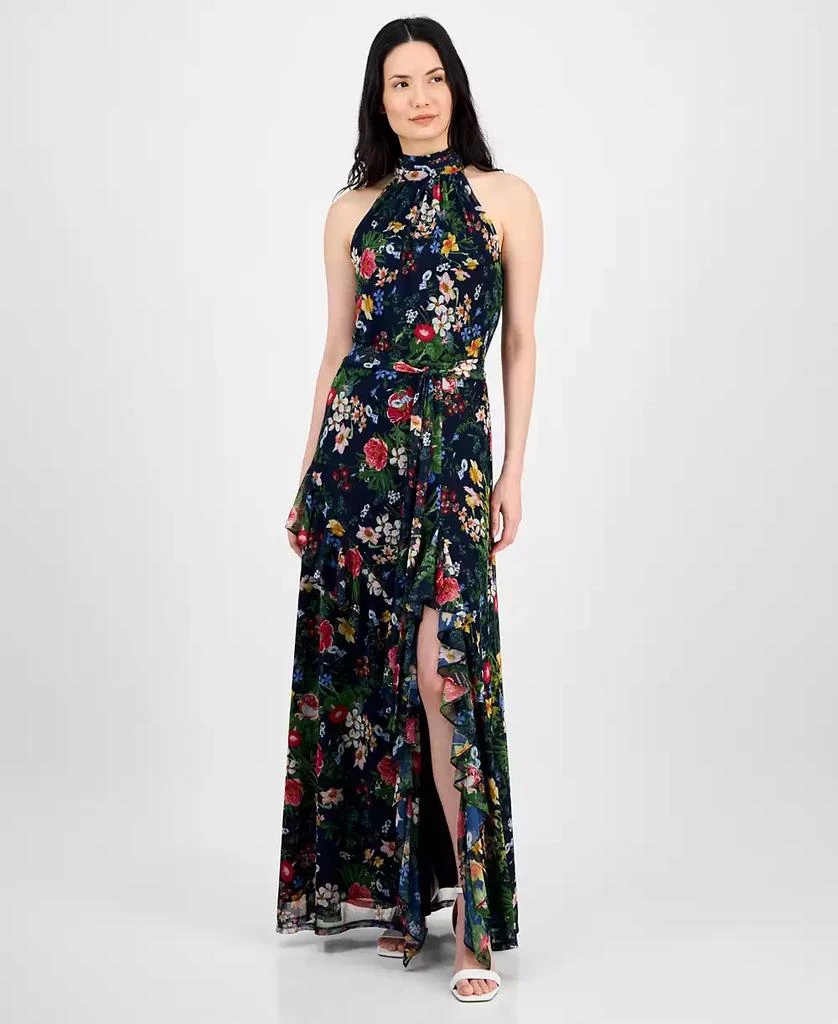 Anne Klein Women's Floral-Print Ruffled Maxi Dress - Dresses & Skirts -  Free Shipping - BeyondStyle