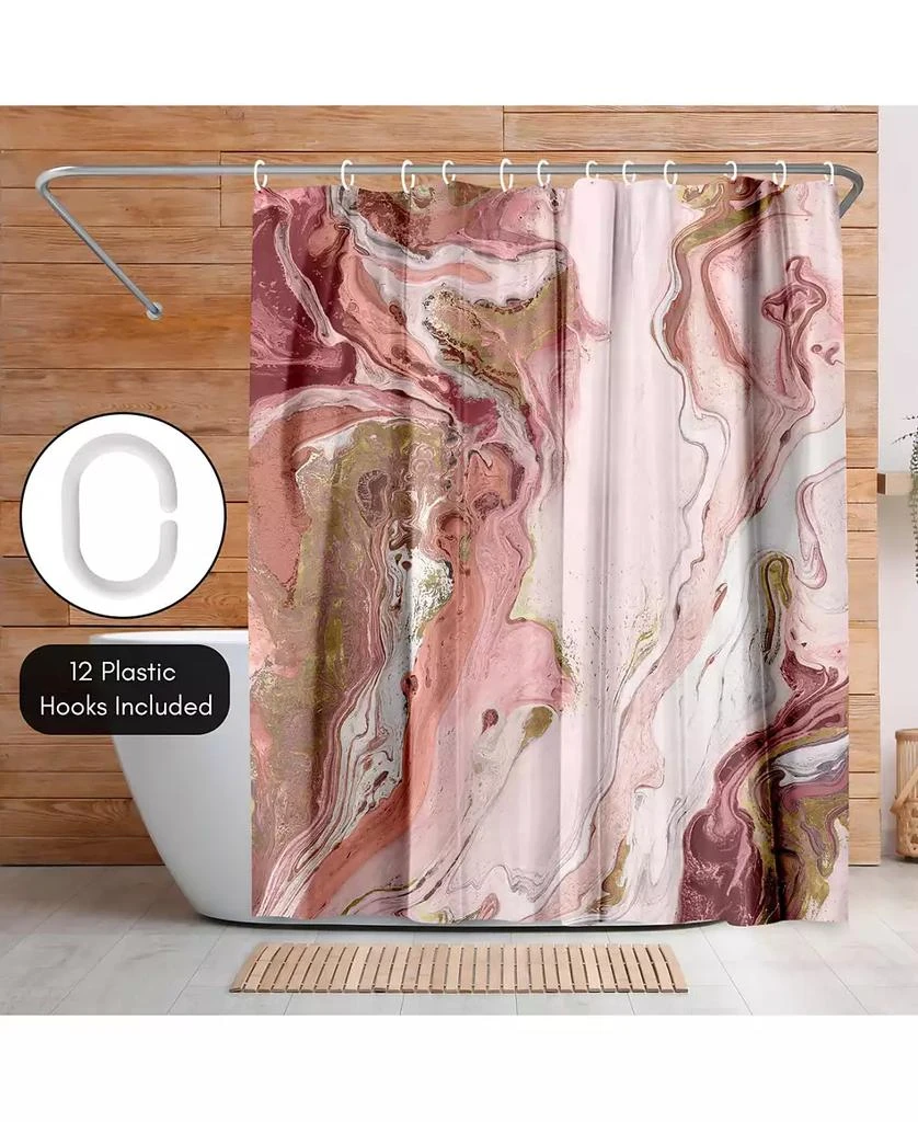 Americanflat Abstract Shower Curtain Marble Petroleum by PI Creative Art 4