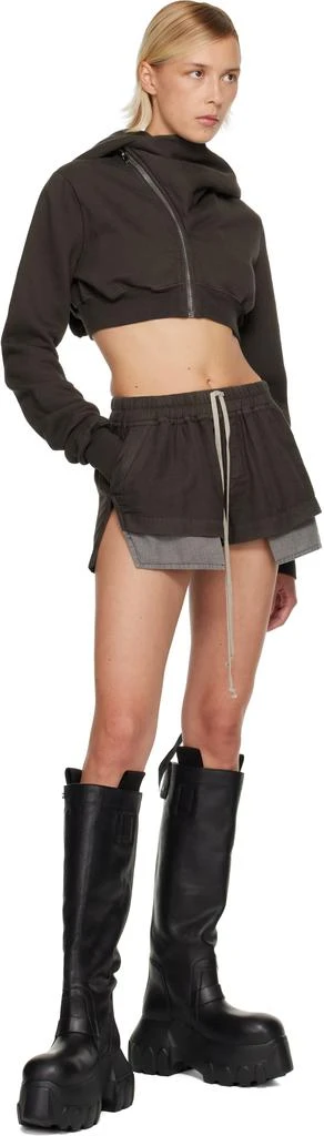 Rick Owens Gray Concordians Micro Mountain Hoodie 4