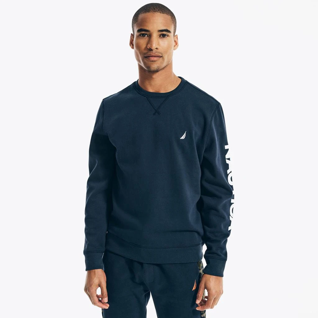 Nautica Mens Logo Crewneck Sweatshirt 1