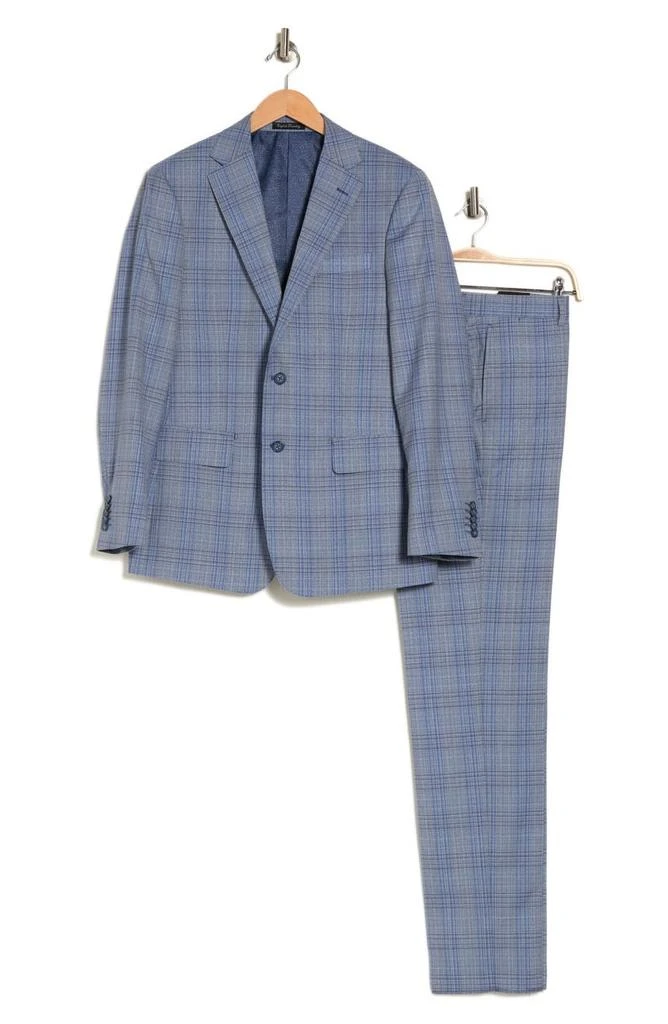 English Laundry Trim Fit Plaid Wool Blend Suit 4