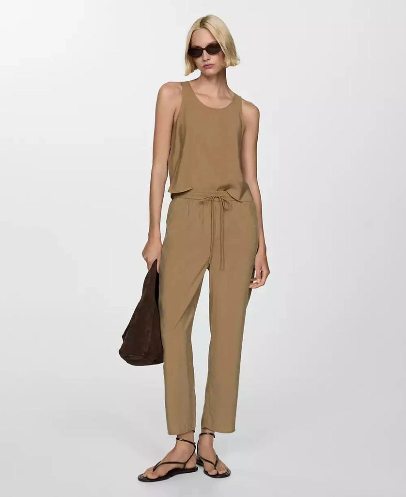 Mango Women's Modal Straight Pants 7