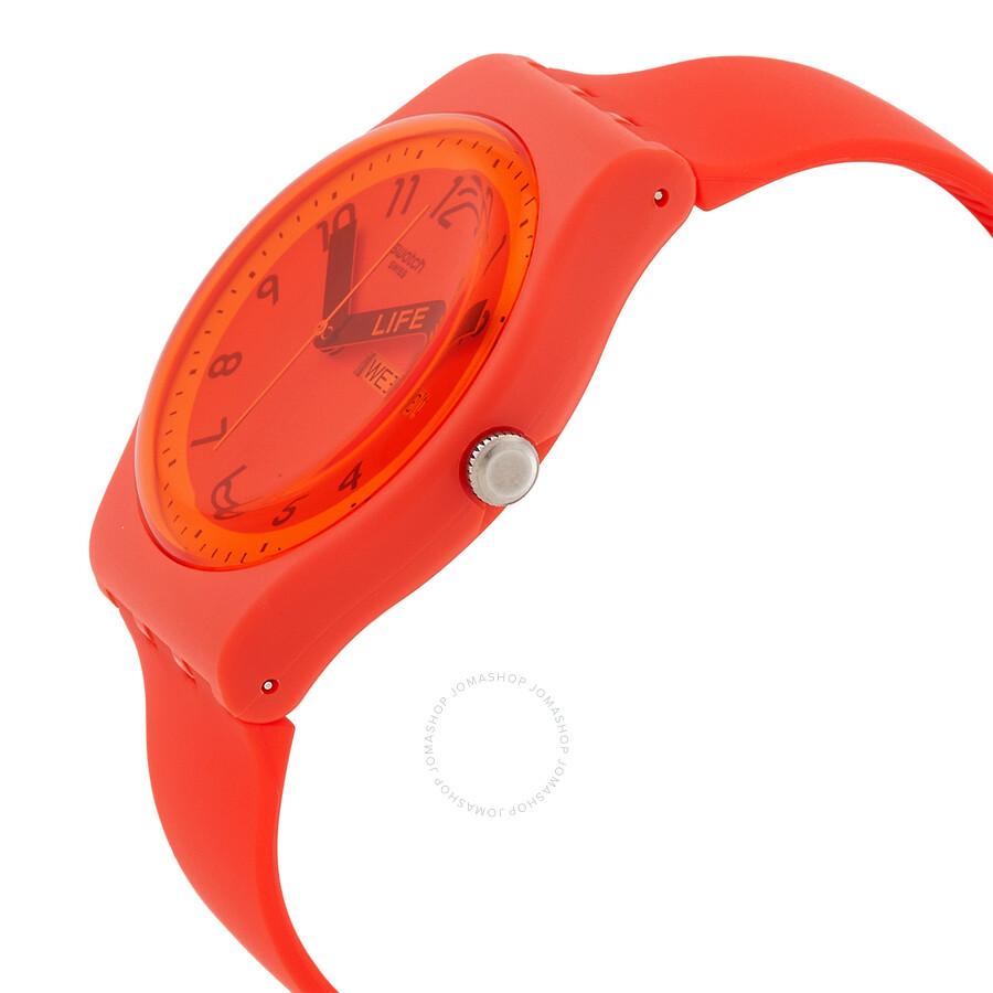 Swatch Pride Quartz Red Dial Unisex Watch SO29R705