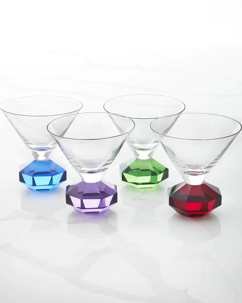 Neiman Marcus Gem Stone Martini Glasses, Set of 4 2