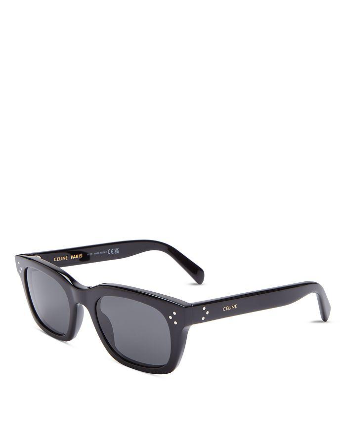 CELINE Bold 3 Dots Rectangular Sunglasses, 51mm