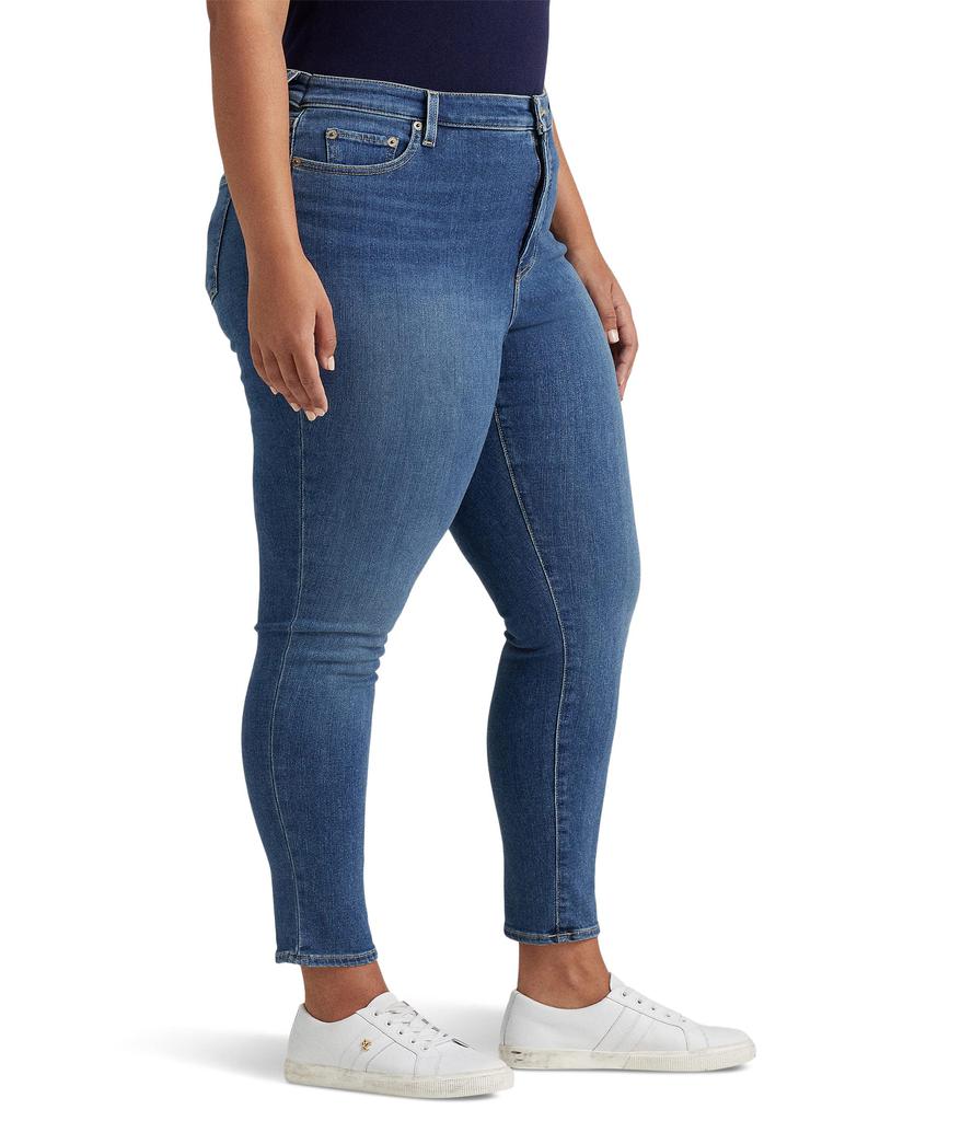 LAUREN Ralph Lauren Plus Size Mid-Rise Straight Ankle Jeans