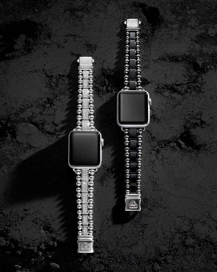 LAGOS Black Ceramic Smart Caviar Apple™ Watch Band, 38mm-42mm 5