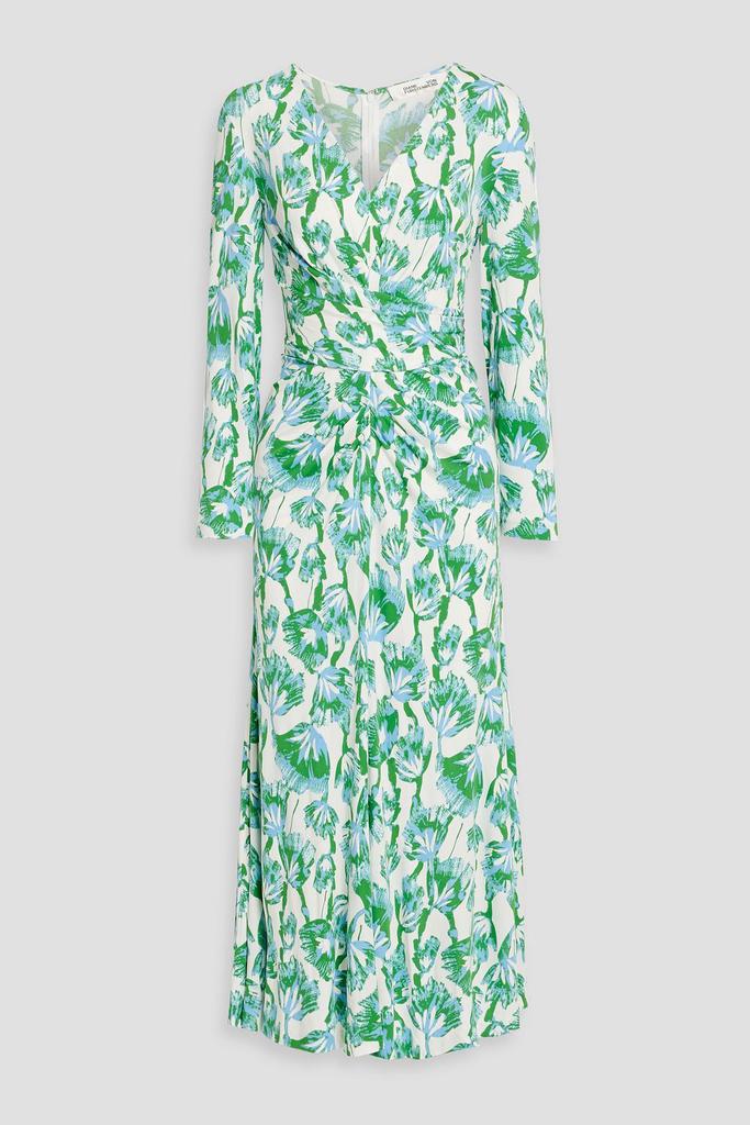 Diane von Furstenberg Timmy ruched floral-print jersey midi dress