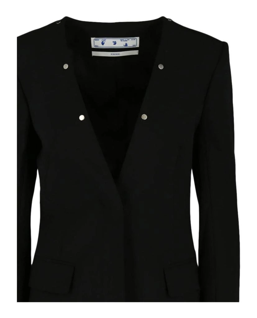 Off-White Light Wool Snap Blazer Dress 3