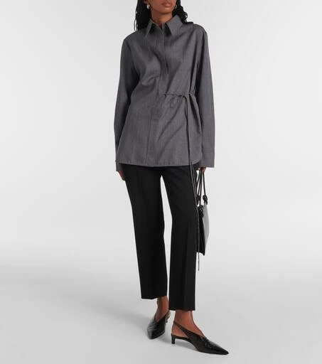 Jil Sander Belted wool shirt 2