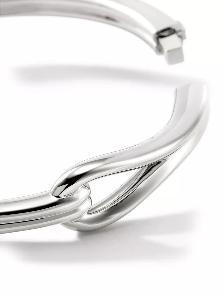 John Hardy Surf Sterling Silver Small Hinged Bangle Bracelet 4