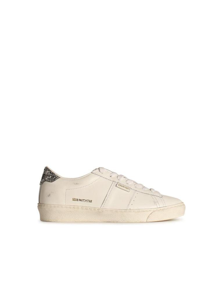 Golden Goose Golden Goose 'Matchstar' White Leather Sneakers