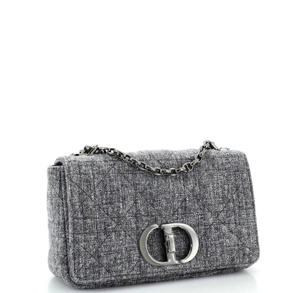 Dior Caro Bag Macrocannage Quilt Linen Medium 2