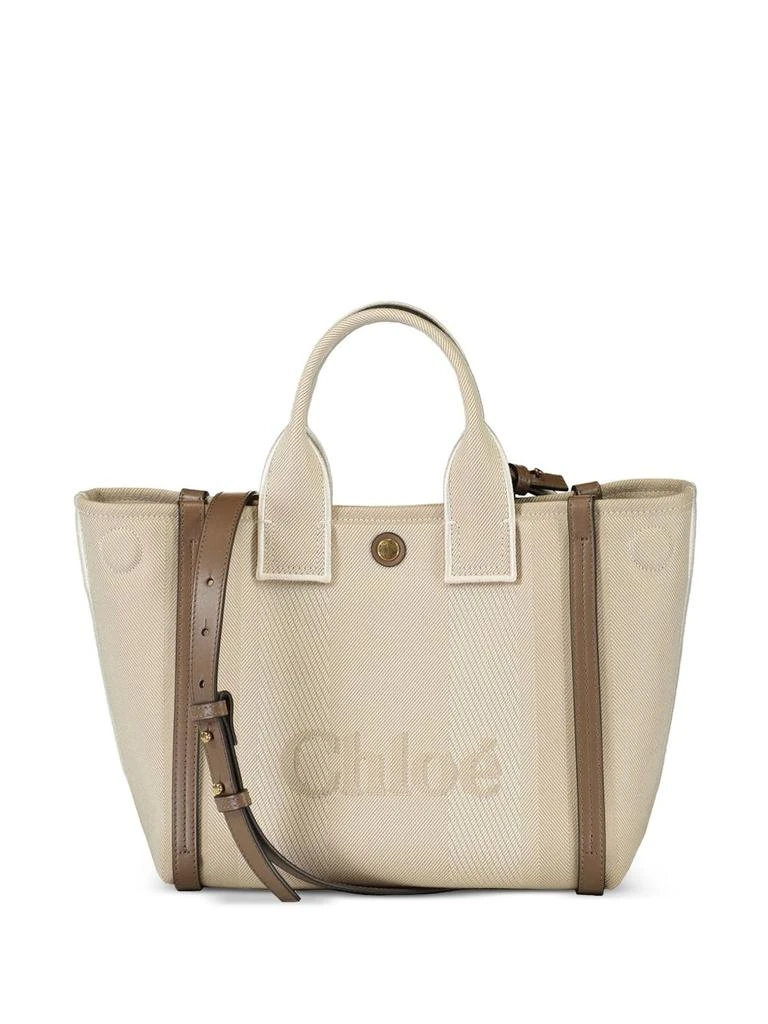 Chloé CARRY SMALL CANVAS TOTE BAG 1