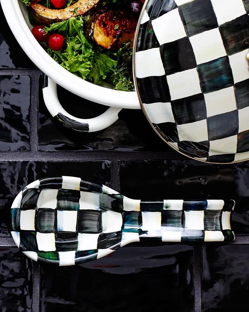 MacKenzie-Childs Courtly Check Enamel Spoon Rest 1