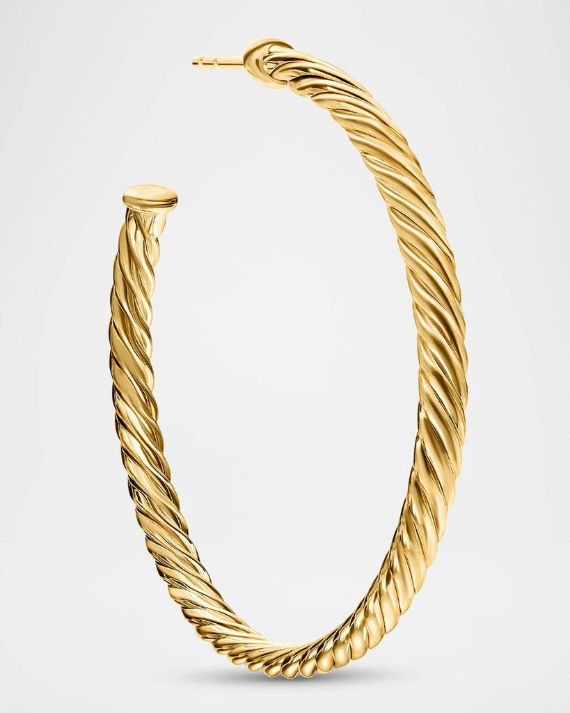 David Yurman Cablespira Hoop Earrings in 18K Gold, 1.5"L 5