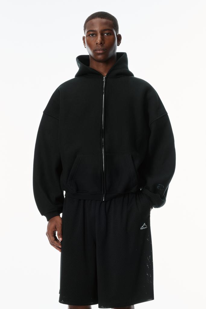 Alexander Wang STAR ZIP UP HOODIE IN DENSE FLEECE - Hoodies - Free