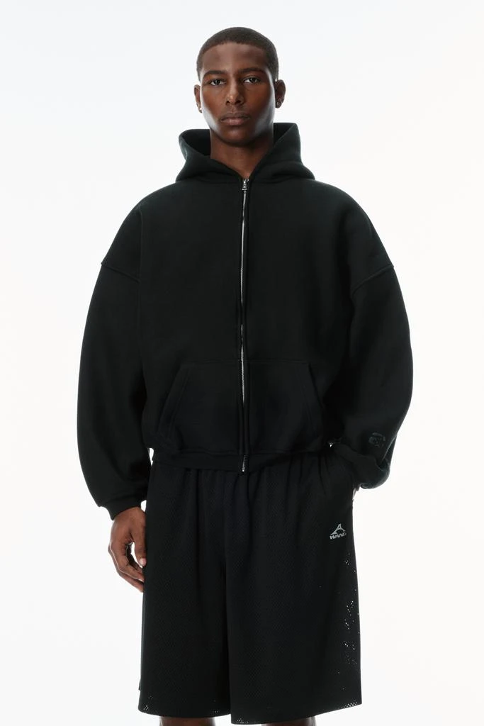 Alexander Wang STAR ZIP UP HOODIE IN DENSE FLEECE 1