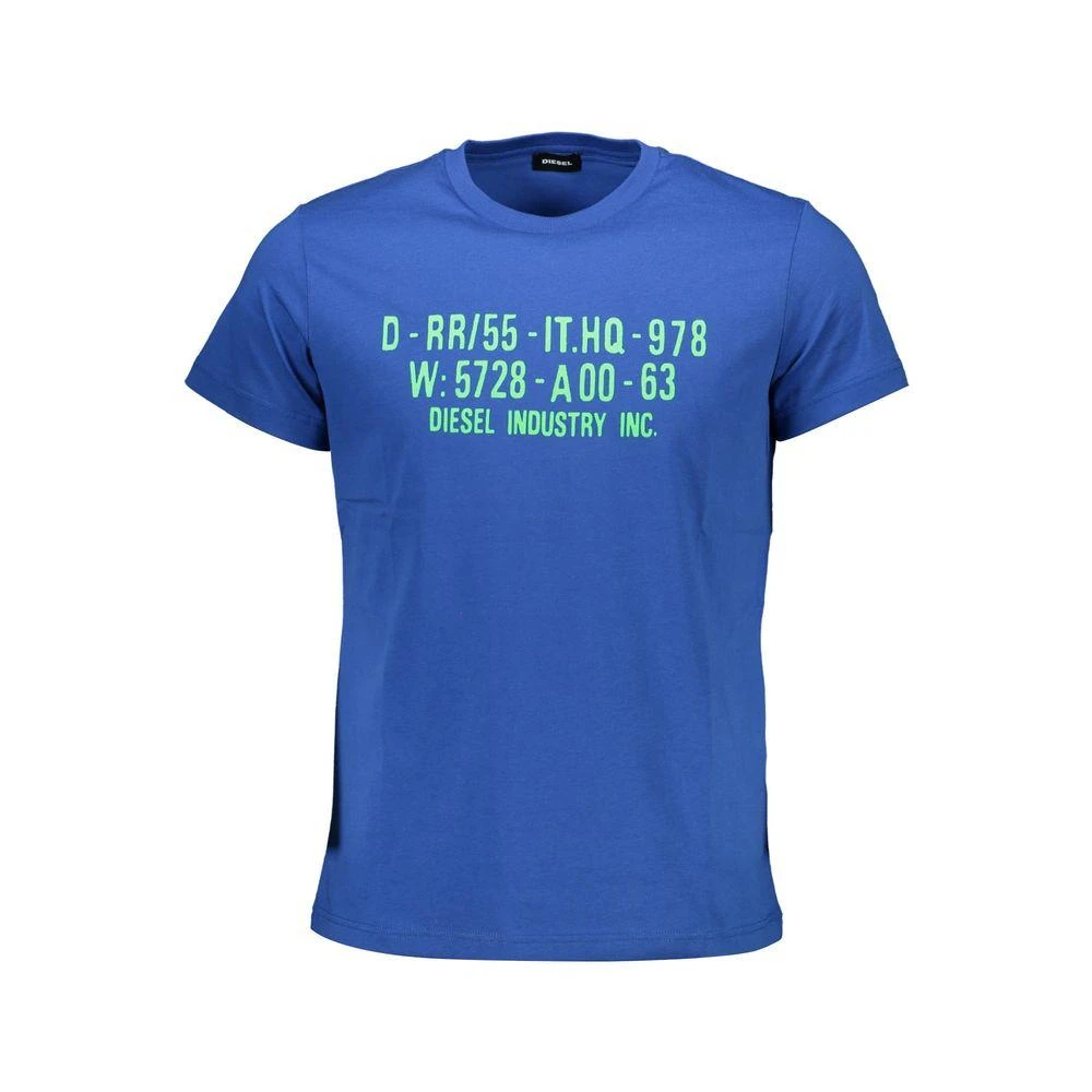 Diesel Blue Cotton Men T-Shirt 1