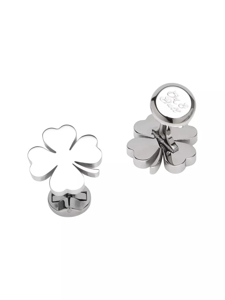 Cufflinks Inc. Four-Leaf Clover Stainless Steel Cufflink 3