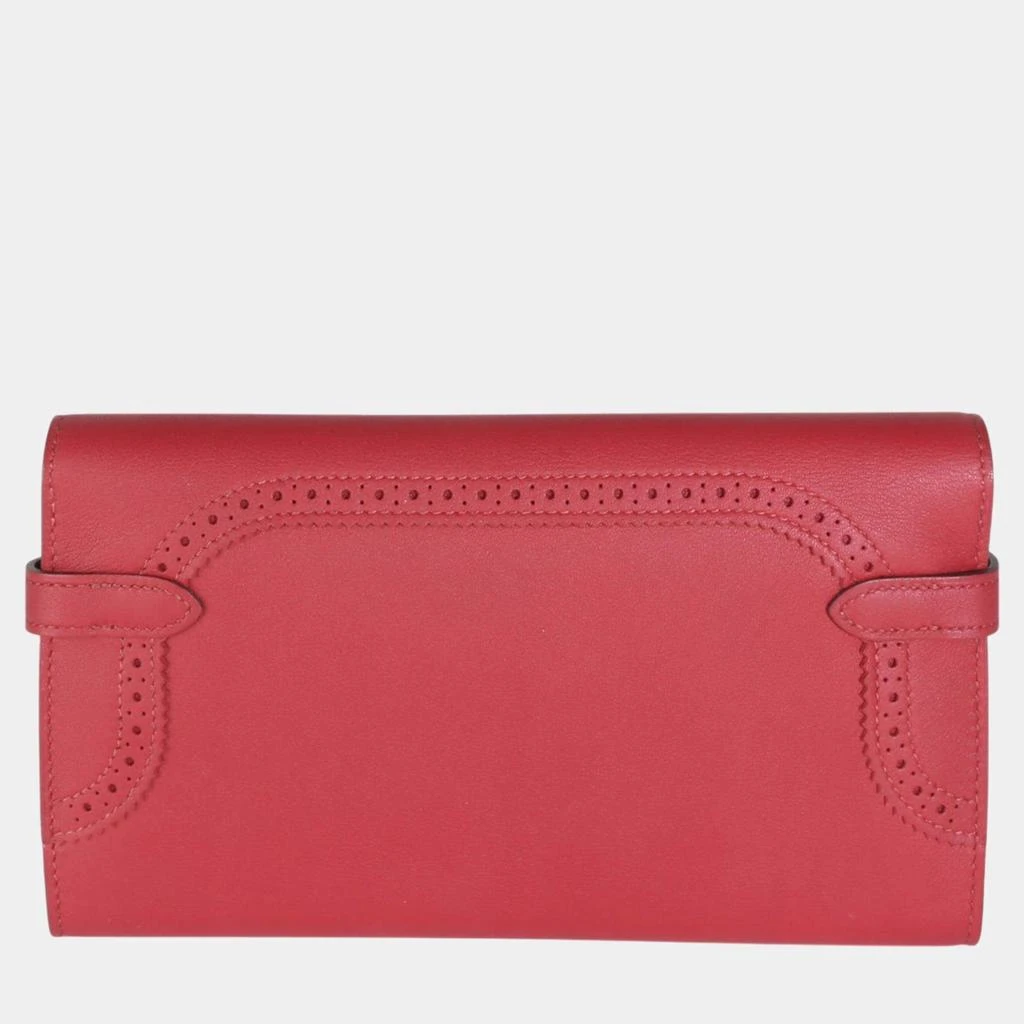 Hermes Hermes Rouge Grenat Swift Ghillies Kelly Longue Wallet GHW 4