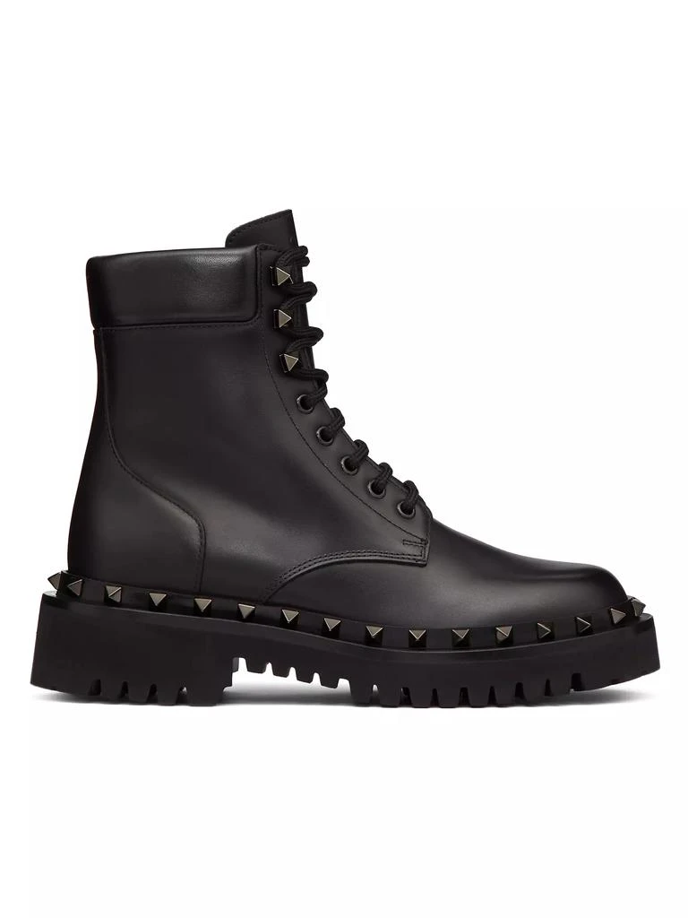 Valentino Rockstud Calfskin Combat Boots 50MM 1