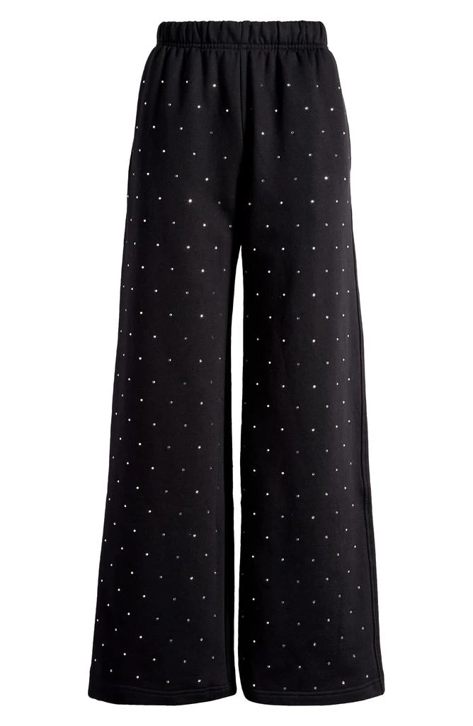 Good American Crystal Wide Leg Sweatpants 5