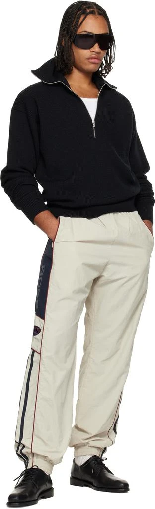 Martine Rose Beige & Navy Hockey Track Pants 4