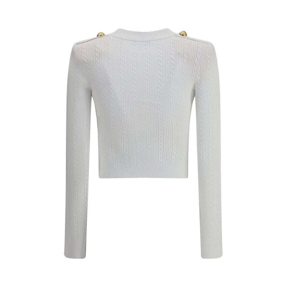 Balmain LS BUTTONED V-NECK TORSADE KNIT Women's CARDIGAN 2