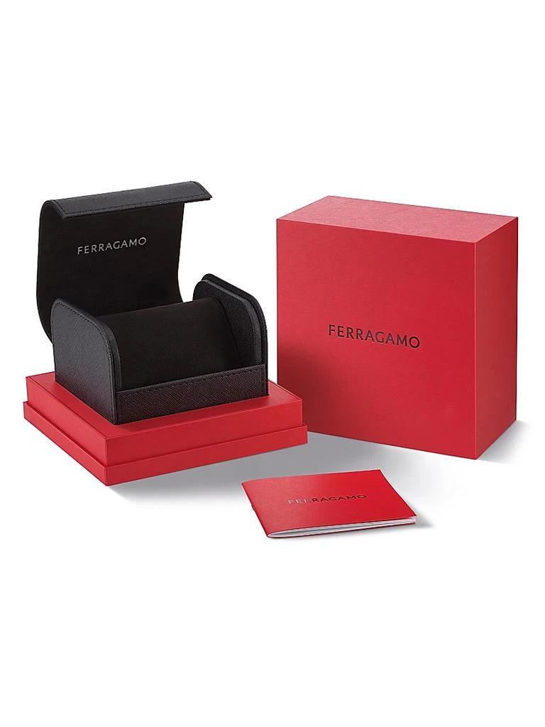 Salvatore Ferragamo Ferragamo Asymetrique IP Gold 
Leather Strap Rectangular Watch/22MM x 36MM 5