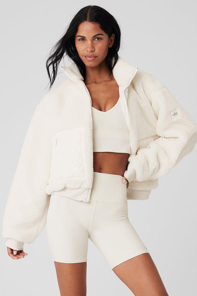 Alo Sherpa Edge Bomber - Ivory