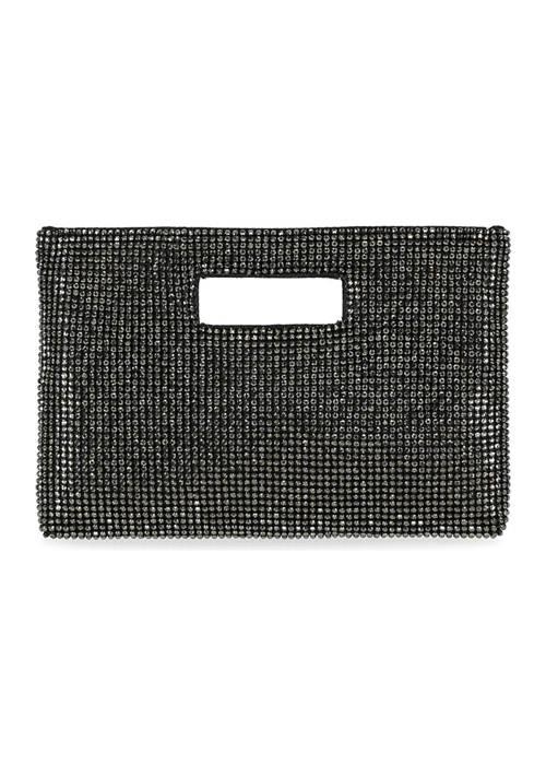 Jessica McClintock Mcclintock Asher Diamond Mesh Cut Out Handle Clutch