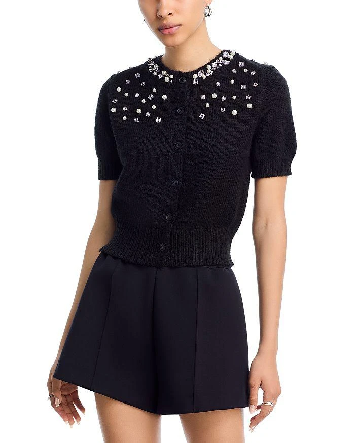 AQUA Embellished Cardigan Sweater - Exclusive