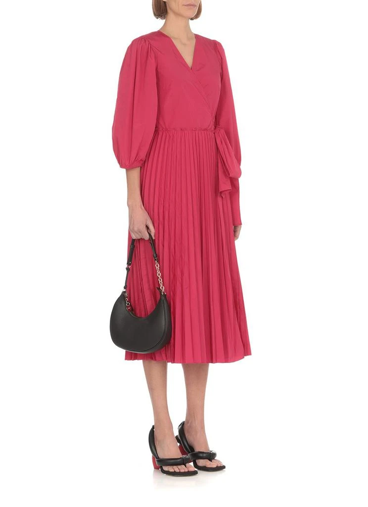 RED Valentino REDValentino Bow Detailed V-Neck Midi Dress 2