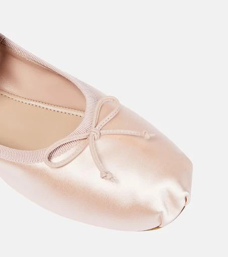 Miu Miu Logo satin ballet flats 6