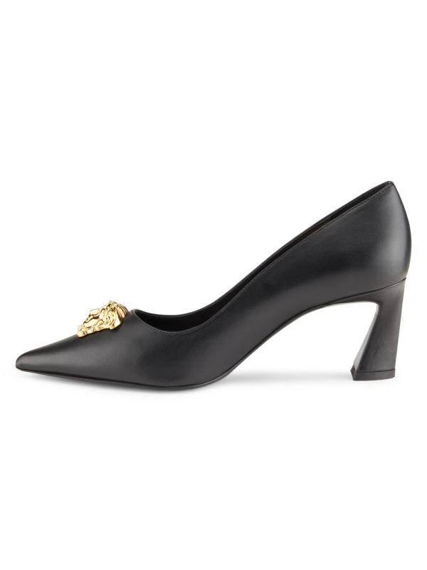 Versace La Medusa 64MM Spool Heel Leather Pumps 4