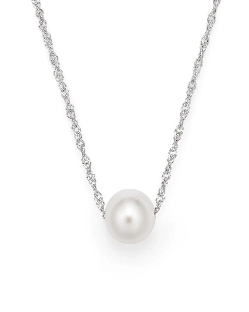 Bloomingdale
s Cultured Freshwater Pearl Floating Pendant Necklace in 14K White Gold, 18" 1