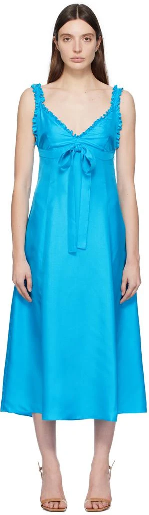 Saks Potts Blue Henriette Midi Dress 1
