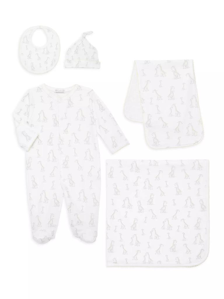 Kissy Kissy Baby's 5-Piece Footie, Burp Cloth, Blanket, Hat & Bib Set