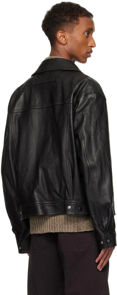 Solid Homme Black Minimal Leather Jacket 3