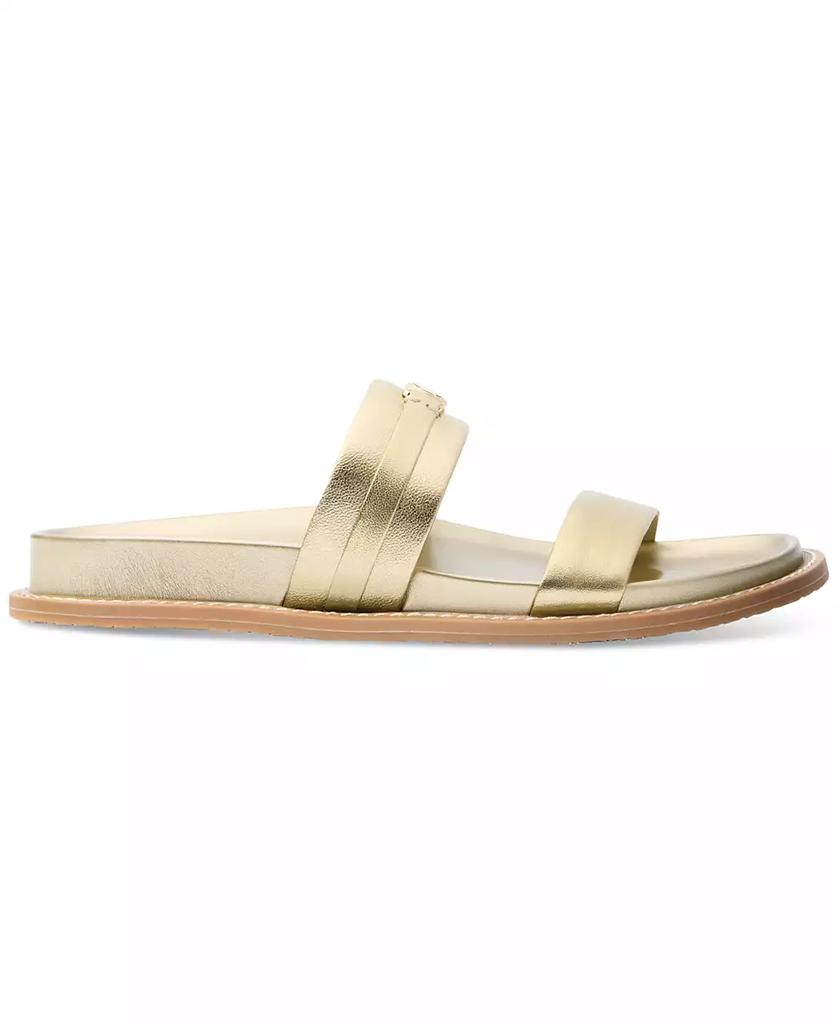Michael Kors Women's Mandy Flat Leather Slides