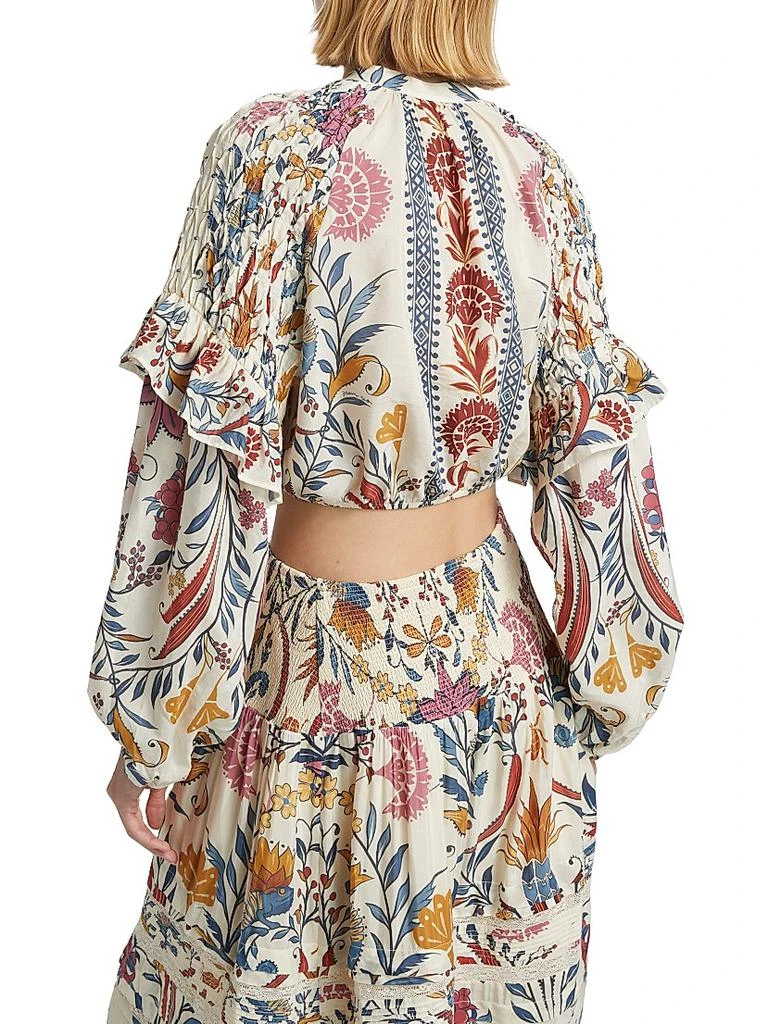 Farm Rio Romantic Lightness Long-Sleeve Blouse 5