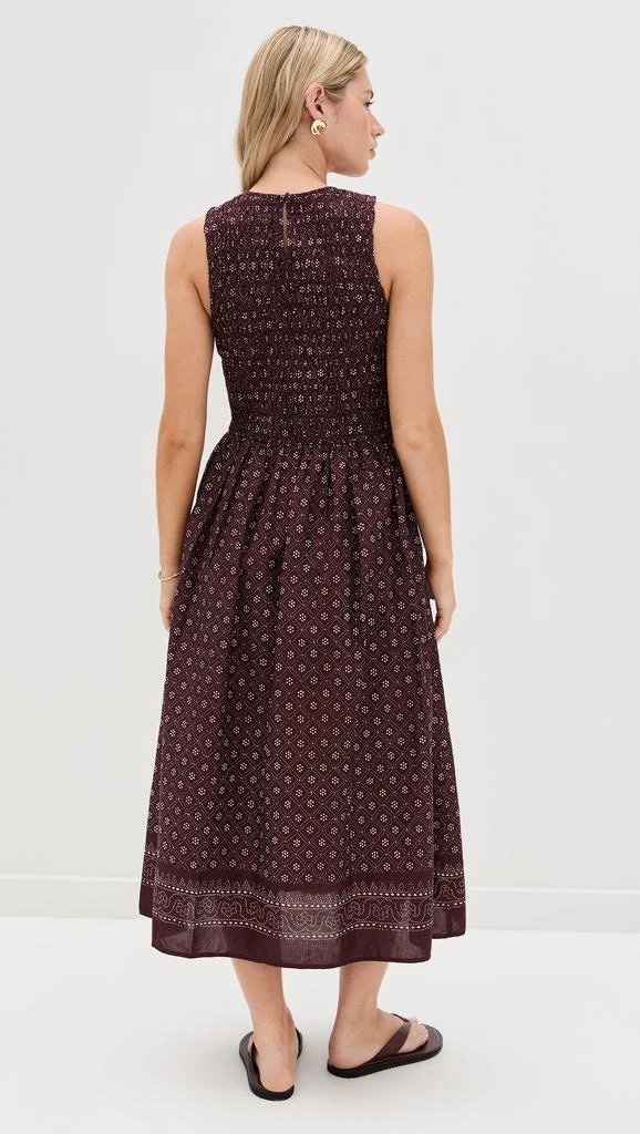 Madewell The Melody Scoop Back Smocked Midi Dress 2