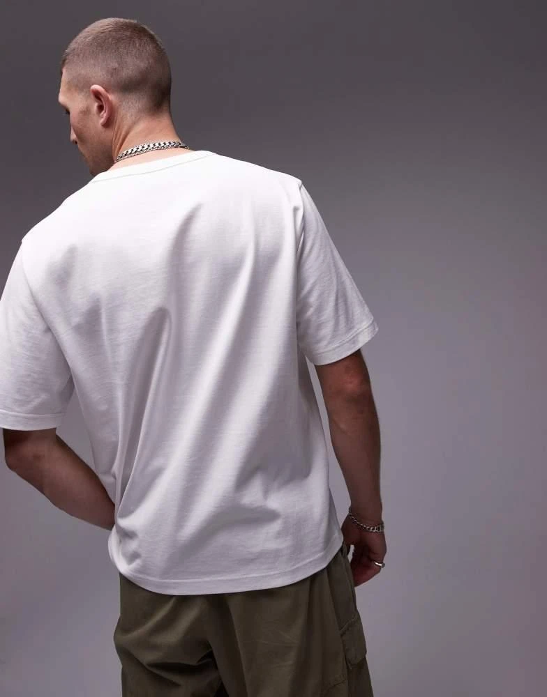 ARKET ARKET heavyweight jersey oversized t-shirt in white 4