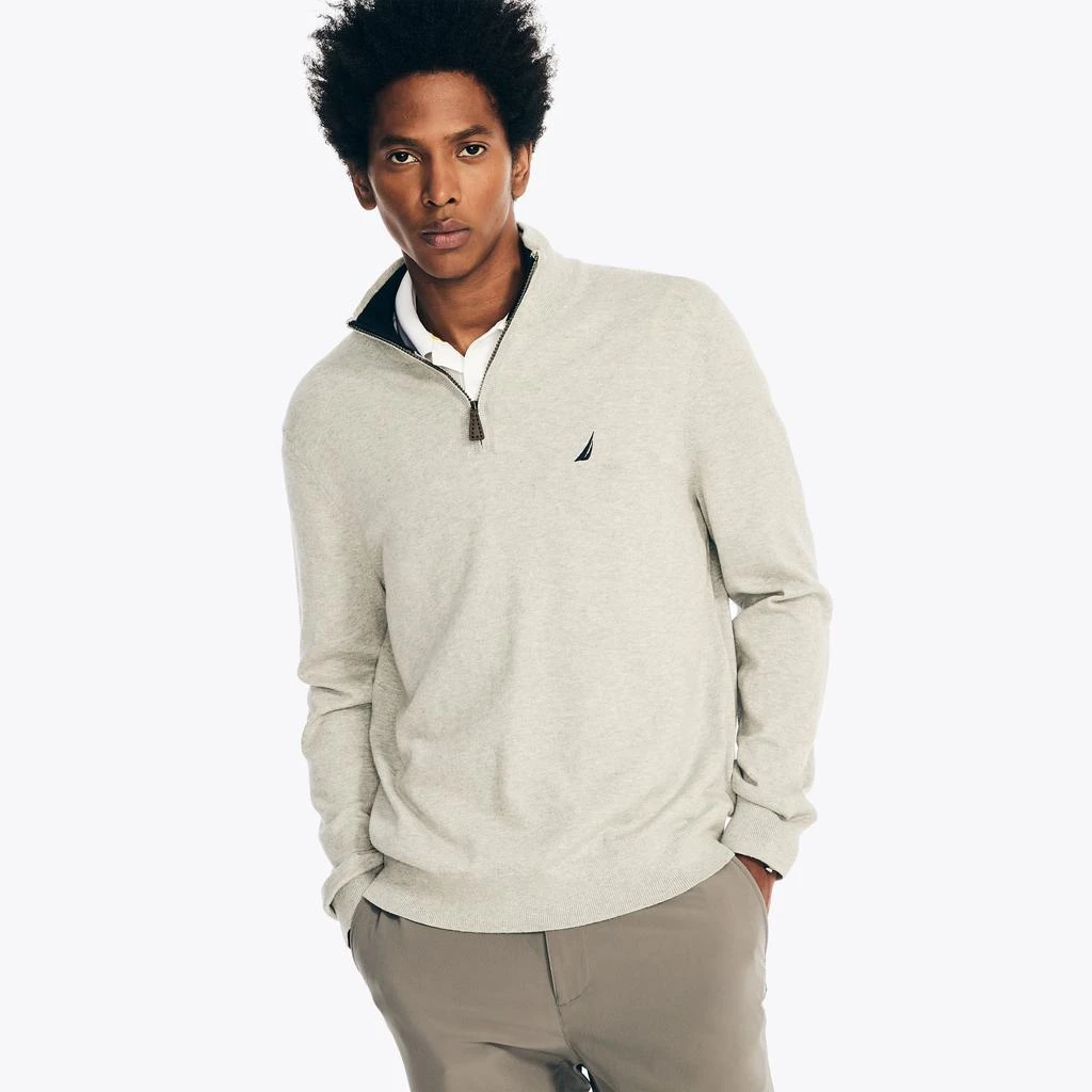 Nautica Mens Navtech Quarter-Zip Sweater 1