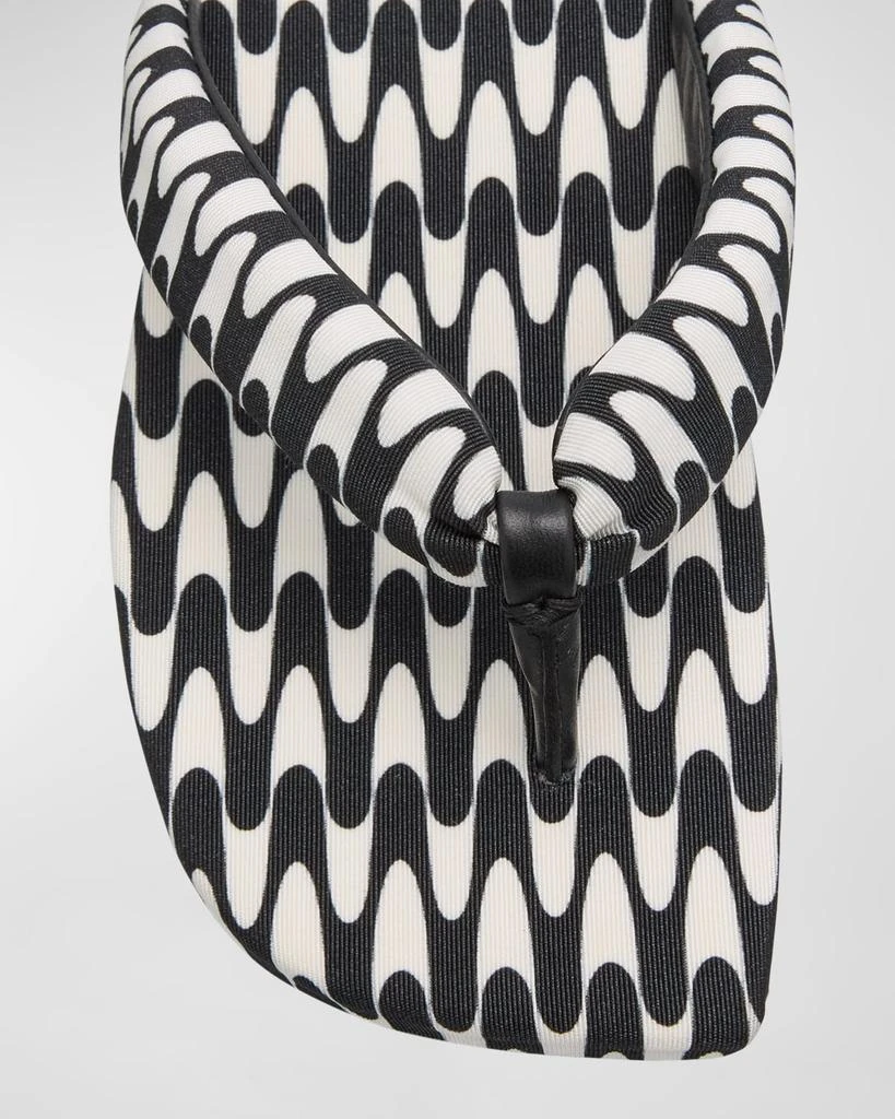 Dries Van Noten Check Cotton Thong Sandals 5