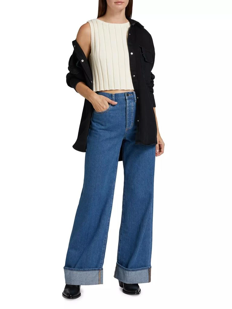 Favorite Daughter The Masha Straight-Leg Cuffed Jeans 2